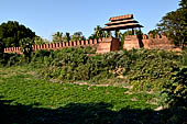 Myanmar - Inwa, the south gate the massive walls and moat are the only remains of the king’s palace. 